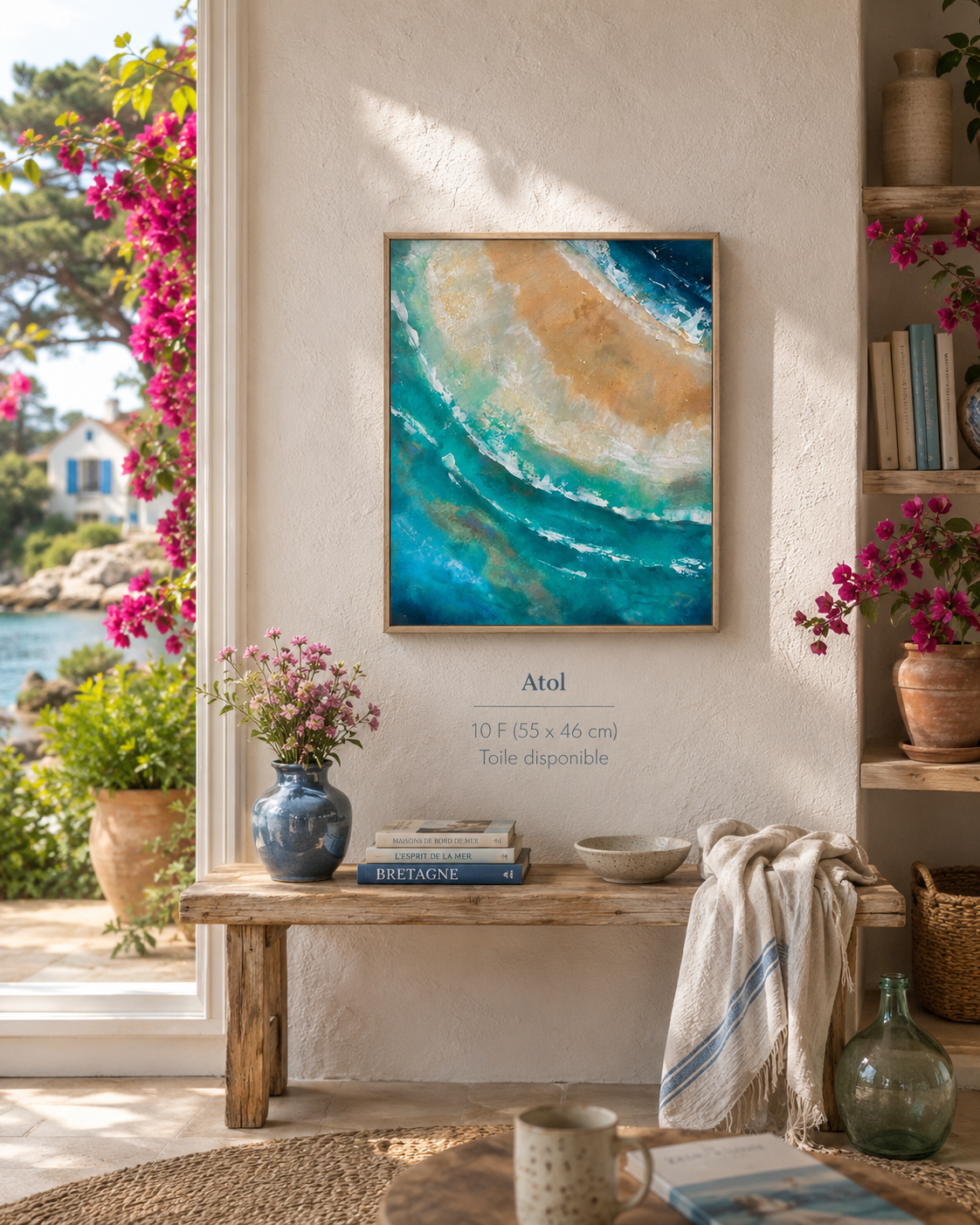 atoll, peinture maritime de Coline Quach (Maze).
